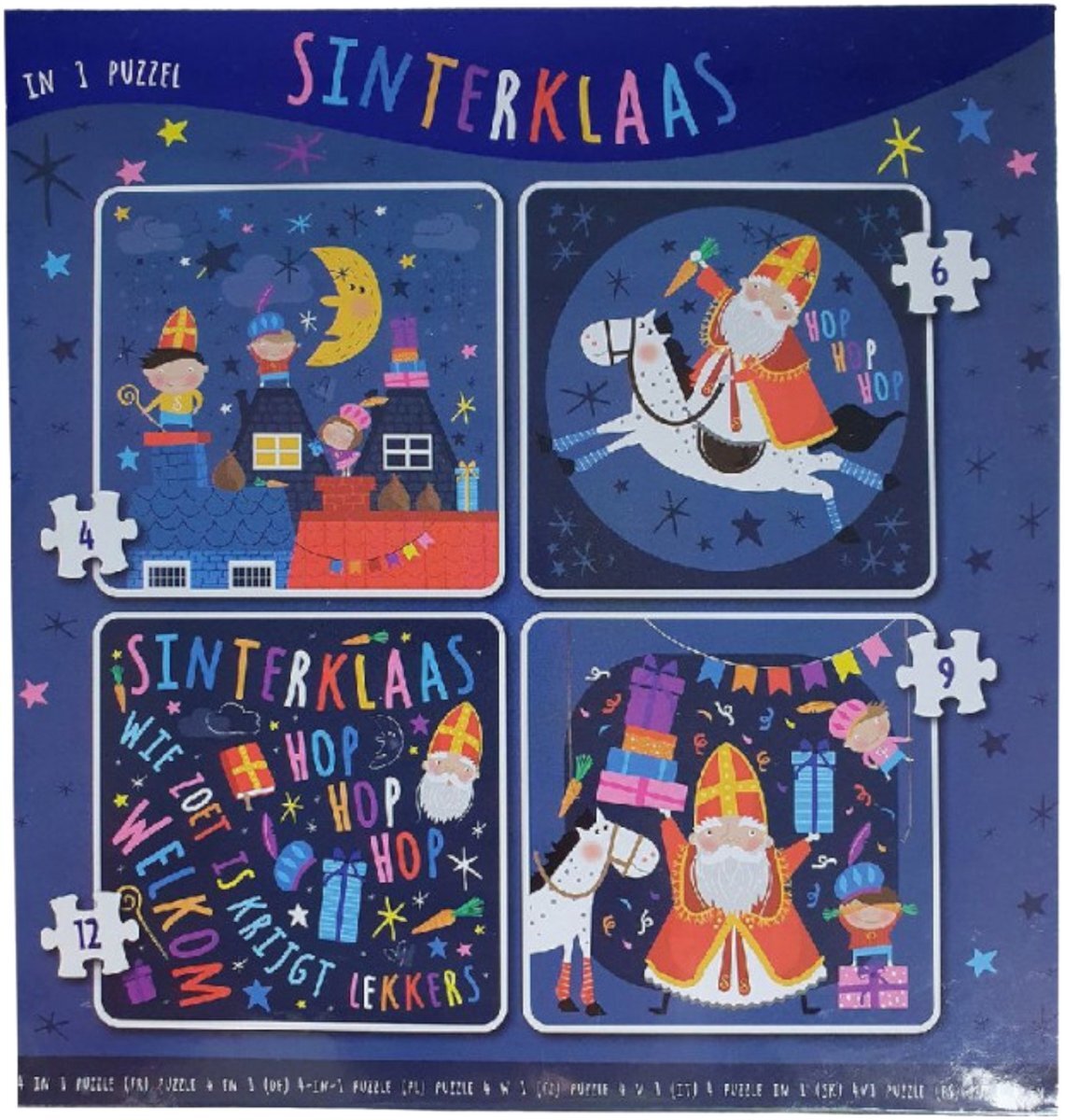 Twisk Puzzel - Sinterklaas - 4 Puzzels - 4, 6, 9 & 12st.