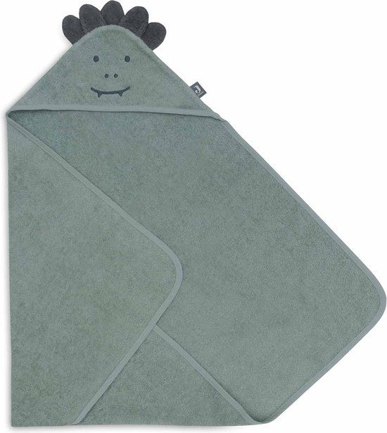 Jollein Badcape Badstof 75x75cm - Jungle Jambo Croco - Groen - Baby