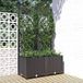 Prolenta Maison Exclusive - Garten-Pflanzgefäß mit Spalier Schwarz 80 x 40 x 136 cm PP