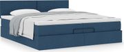 Maison Exclusive - Lit plateforme avec matelas, bleu, 200x200 cm, textile