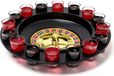 Roulette à boissons - Jeu de fête avec roue pivotante - Verres à shot et balles - Fêtes explosives - Rouge/Noir