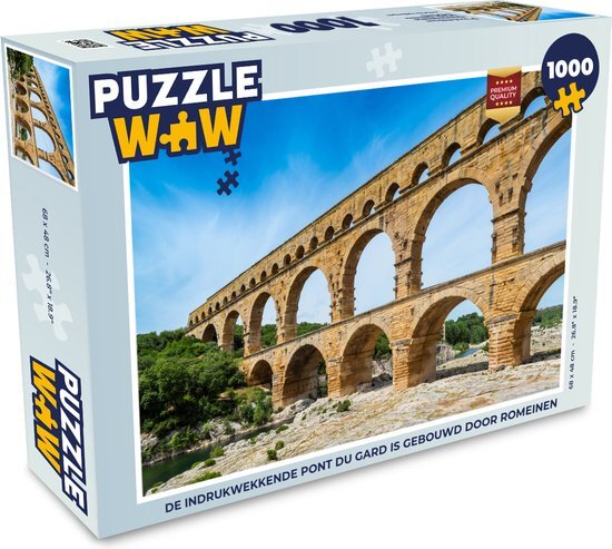 MuchoWow Puzzel De indrukwekkende Pont du Gard is gebouwd door Romeinen - Legpuzzel - Puzzel 1000 stukjes volwassenen