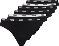 Puma 6-Pack Dames Strings - Katoen - Zwart - L