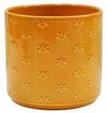 Ivyline Planter, Aardewerk, Gele Bij, D17.5cm x H17cm