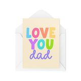 Grappige Nieuwigheid Wenskaarten | Love You Dad | Verjaardag Vaderdag Vader Papa Daddy Denkend Van Je Geklets Grappige Grap | CBH1293