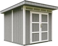 Timbela M903A-CAVERN STEEL - LP SmartSide Tuinhuis op houtbasis - 6 m² - 294x279xH237 cm - met vloer en verf