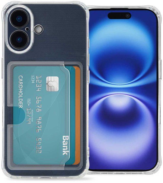 imoshion Hoesje met Pasjeshouder - Geschikt voor Apple iPhone 16 - Transparant
