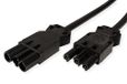 BACHMANN Apparaatverlenging GST18-3 stekker/koppeling, zwart, 1,5 m