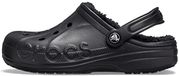 Crocs Baya Lined Clog Uniseks klomp, Zwart/Zwart