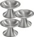 Trend Candles 3x Luxe metalen kaarsenhouder zilver