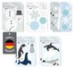 10 thèmes d'hiver pour cartes d'incitation, format A5, avec images de bonhommes de neige, flocons de neige, animaux et lanternes
