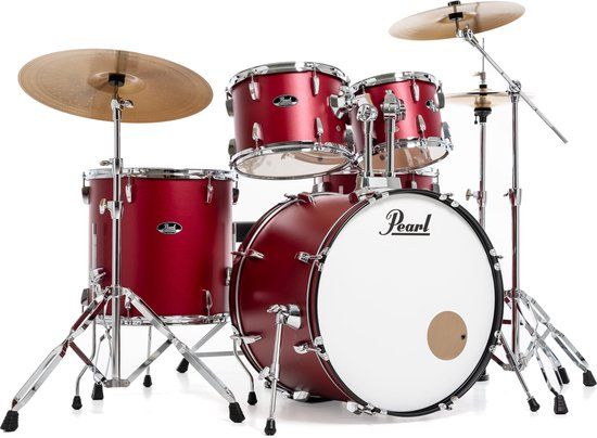 Pearl RS525SBC/C747 Roadshow Matte Red drumstel inclusief bekkens