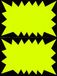 Apli 067317 200 neonkleur, niet afwisbaar, 60 x 90 mm, 250 g, geel/zwart