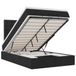 VidaXL Ottoman Bed with Mattresses Black Fabric 200x200cm
