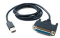 System-S USB 2.0 Kabel 120 cm Type A Mannelijk naar D Sub 25 Pin Socket IEEE 1248 Adapter in Blauw