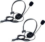 Retevis headsets voor draadloze portofoons, 2-pins, met microfoon en PTT-knop (push-to-talk), verstelbare oordopjes, compatibel met draadloze portofoons RT24, RT21, RT22, RT27