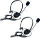 Retevis headsets voor draadloze portofoons, 2-pins, met microfoon en PTT-knop (push-to-talk), verstelbare oordopjes, compatibel met draadloze portofoons RT24, RT21, RT22, RT27