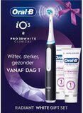 Oral B Oral-B io3 Radiant White Geschenkset - Zwart met Tandenpasta - Elektrische tandenborstel