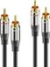 sonero S-AC700-020 audio kabel 2 m 2 x RCA Zwart