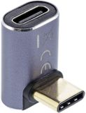 InLine USB-C haakse adapter | boven/beneden | USB4 40 Gbps | PD 240W | 8K 60Hz | aluminium