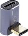 InLine USB-C haakse adapter | boven/beneden | USB4 40 Gbps | PD 240W | 8K 60Hz | aluminium