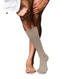 FALKE No. 13 Finest Piuma Cotton Kniekousen Heren Beige - Maat 39-40