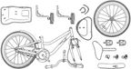 vidaXL Vélo enfant 14 pouce Rose foncé