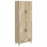 vidaXL - Bank loungeset - Bewerkt hout - Sonoma eiken