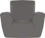 GEMITEX Flexy 1-zitsbankhoes, grijs, made in Italy, stof