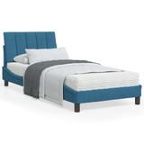 Maison Exclusive Cadre de lit Hanko, Bleu, 80 x 200 cm, Velours