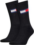 Tommy Hilfiger Flag Crewsokken 2 Paren Zwart EU 43-46