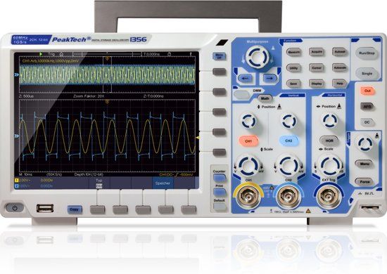 Peaktech 1356 - All-in-one touchscreen-oscilloscoop - 60 MHz / 2 CH, 1 GS / s