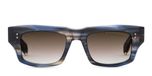 Dita Cosmohacker Lunettes de soleil unisexe bleu carrées marron 52mm