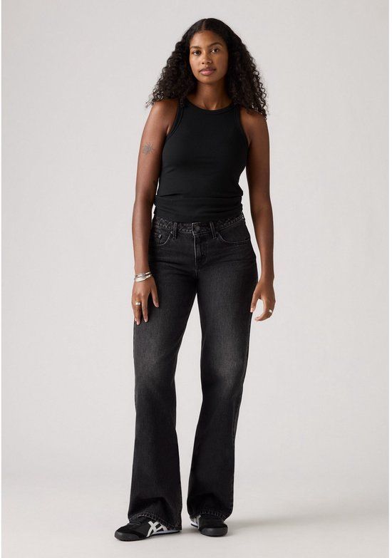 Levi's Zwarte, laagzittende, wijde jeans voor dames W31 X L30