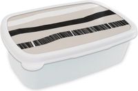 MuchoWow Broodtrommel Wit - Lunchbox - Kunststof - BPA-vrij - 1.5L - Rechthoekig