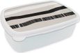 MuchoWow Broodtrommel Wit - Lunchbox - Kunststof - BPA-vrij - 1.5L - Rechthoekig