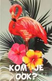 Interstat Lobbes Uitnodigingskaarten - Flamingo - 6 stuks