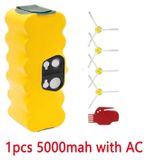 Helgeel Batterie pour robots aspirateurs - Batterie de remplacement série 500-900 - 14,4 V, 6000 mAh - Bloc-batterie Ni-MH - Longue durée d'utilisation
