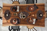 Merkloos Ovale Placemats - Roest Print - Industrieel - 10 stuks