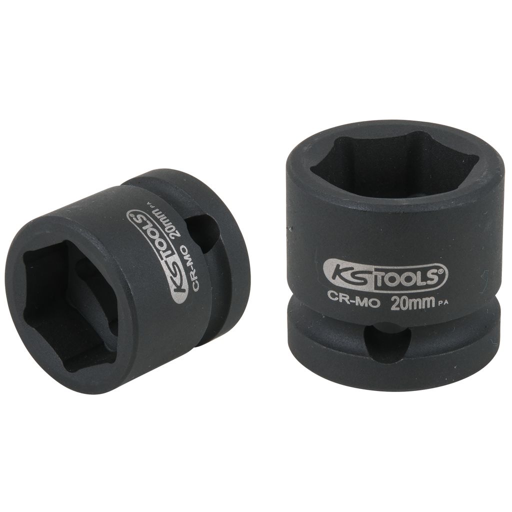 KS Tools 1/2" zeskant krachtdop, extra kort, 20,0 mm - 515.0068