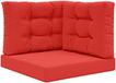 vidaXL Coussin de banc d'extérieur Polyester Rouge 60 x 60 cm