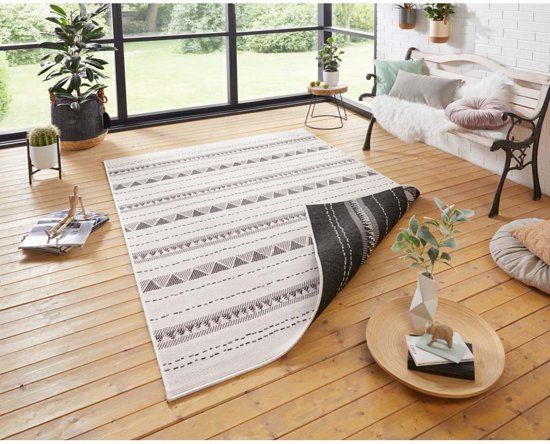 Bougari Bahama's Vloerkleed - 160x230 cm - Crème & Zwart