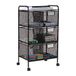 Mind Reader 6DRMESH-BLK 6-lade opbergbak Organizer, multifunctionele winkelwagen, zwart, metaal