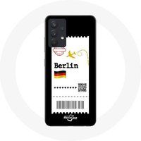 Maniacase Etui voor Samsung Galaxy A13 4G / A13 4G Lite Vliegticket Berlijn