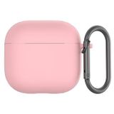 Coque en silicone rose pour AirPods 4/AirPods 5 avec mousqueton