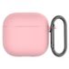 Coque en silicone rose pour AirPods 4/AirPods 5 avec mousqueton