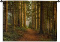 1001Tapestries Wandkleed - Bos - Natuur - Bomen - Landschap - 120x90 cm - 1001Tapestries