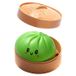 Icecat Jouet anti-stress moelleux en forme de ravioli avec boîte vapeur - Vert