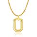 Mendes Herenketting met Minimalistische Geometrische Hanger - Goudkleurig