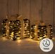 Anna's Collection boîte cadeau - 20 LED 15x15x17cm noir/or